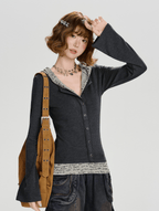 Retro Layered - Hem Hooded Long Sleeve Tee - COPPING THREADS - CHICISLAND