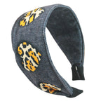 Retro Leopard Heart Pattern Headband - COPPING THREADS - COPPING THREADS