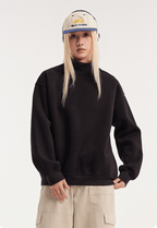 Retro Mock Neck Oversized Sweatshirt - COPPING THREADS - CATTEE
