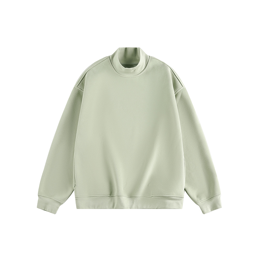 Retro Mock Neck Oversized Sweatshirt - COPPING THREADS - CATTEE