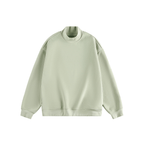 Retro Mock Neck Oversized Sweatshirt - COPPING THREADS - CATTEE