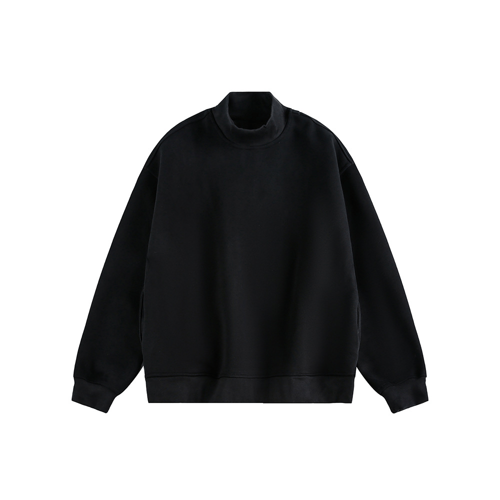Retro Mock Neck Oversized Sweatshirt - COPPING THREADS - CATTEE