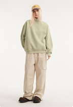 Retro Mock Neck Oversized Sweatshirt - COPPING THREADS - CATTEE