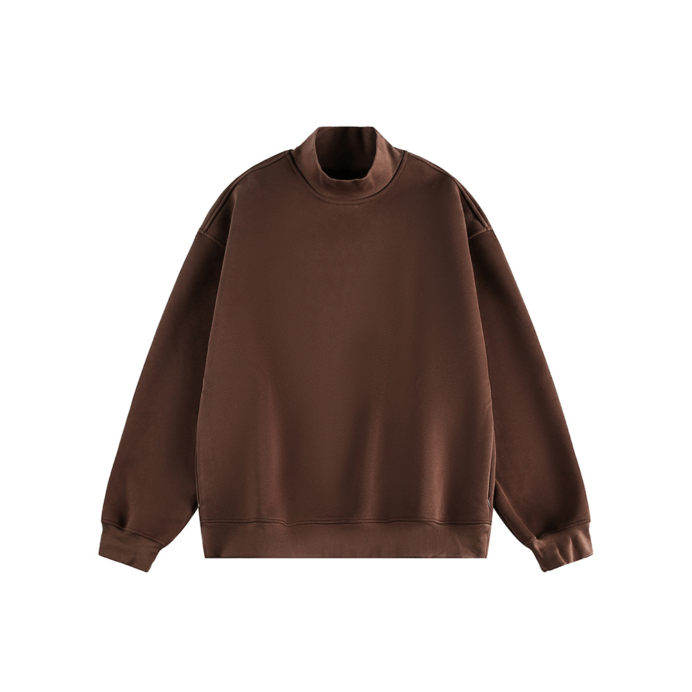 Retro Mock Neck Oversized Sweatshirt - COPPING THREADS - CATTEE