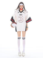 Retro No. 3 Print Satin Finish Shiny Jersey Tee - COPPING THREADS - CT Select