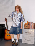 Retro Number 56 Print Stripe Hockey Raglan Jersey Tee - COPPING THREADS - CT Select