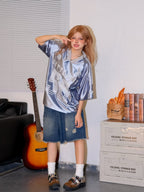 Retro Number 56 Print Stripe Hockey Raglan Jersey Tee - COPPING THREADS - CT Select