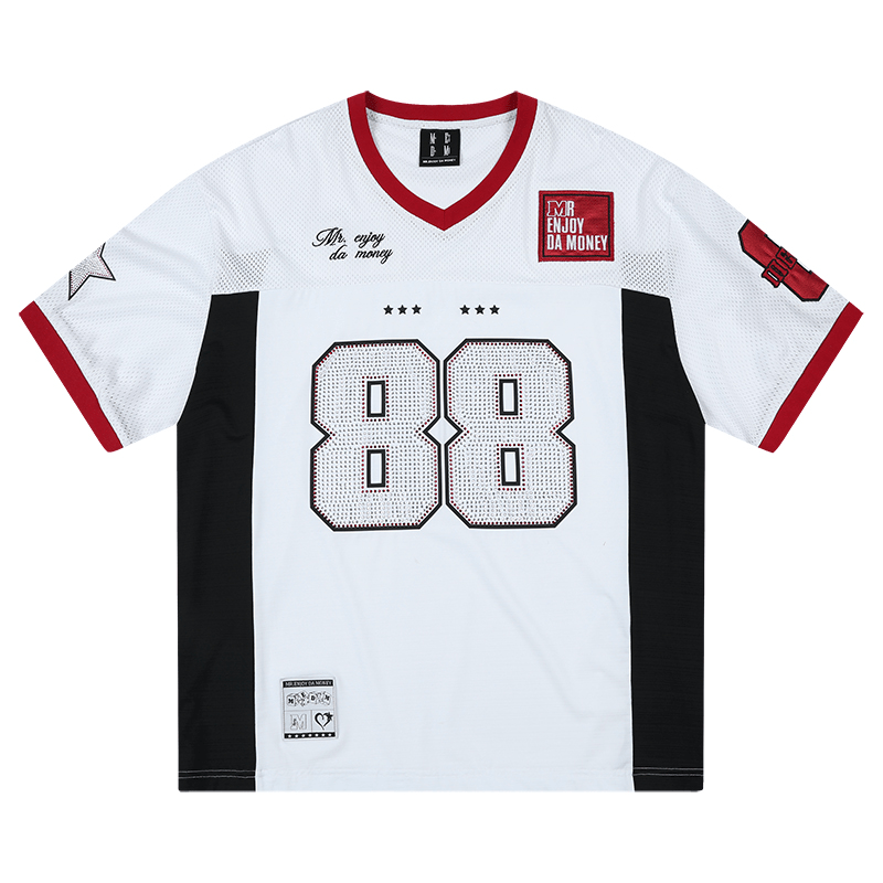 Retro Number 88 Mesh Football Jersey Tee - COPPING THREADS - MEDM