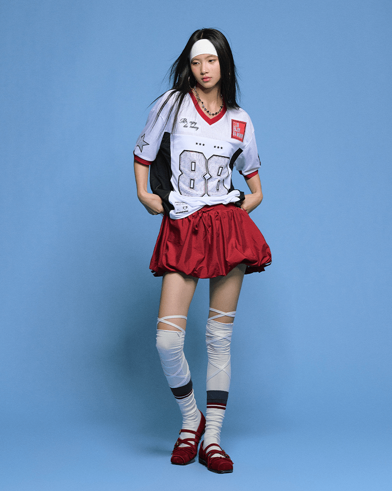 Retro Number 88 Mesh Football Jersey Tee - COPPING THREADS - MEDM