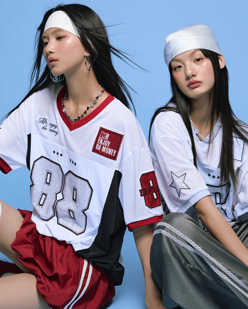 Retro Number 88 Mesh Football Jersey Tee - COPPING THREADS - MEDM