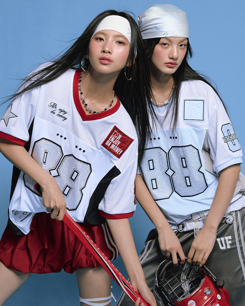 Retro Number 88 Mesh Football Jersey Tee - COPPING THREADS - MEDM