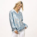 Retro Number Print Stripe Long Sleeve Jersey Tee - COPPING THREADS - CT Select