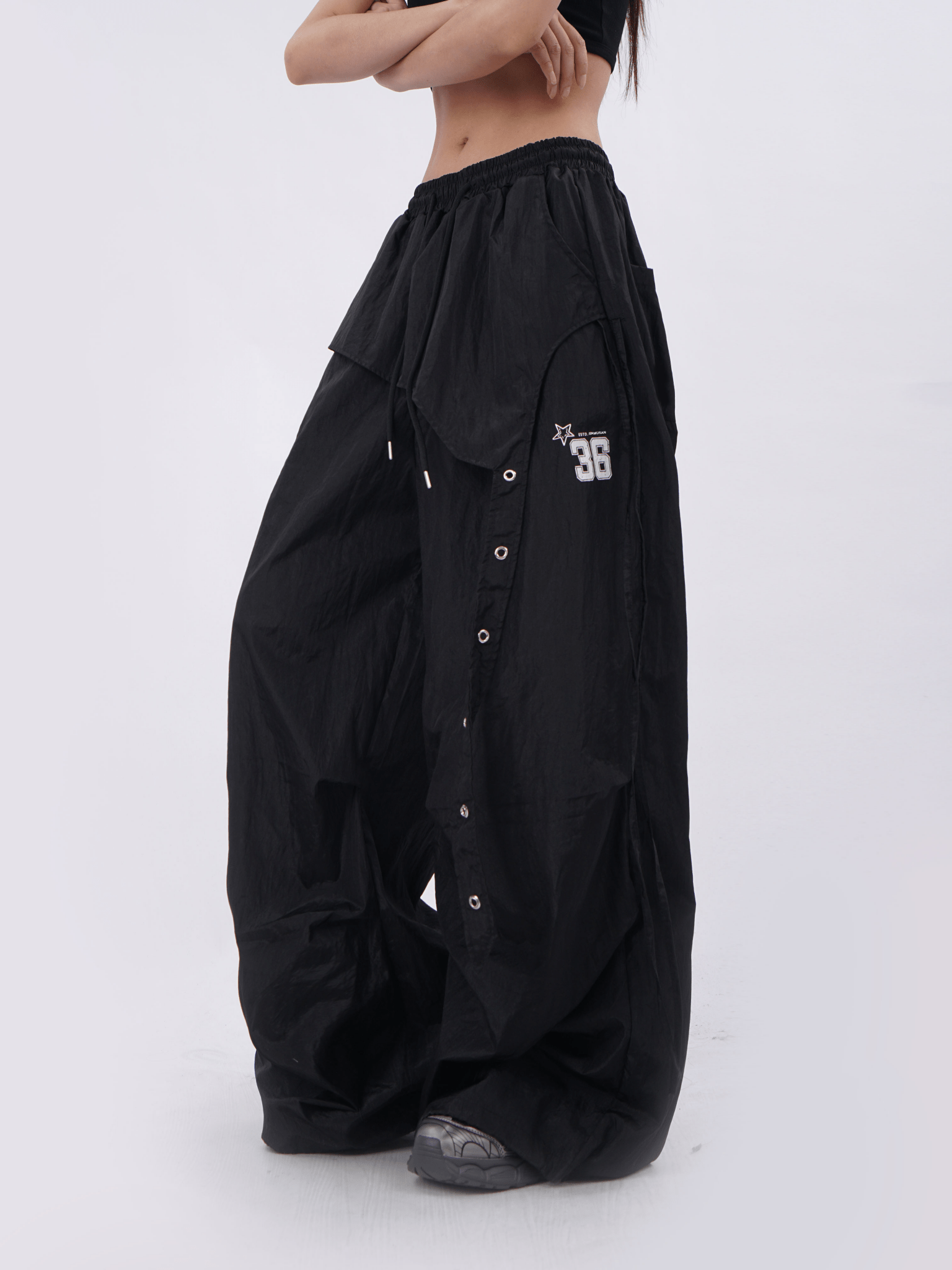 Retro Oversized Patchwork Utility Pants - COPPING THREADS - CT Select