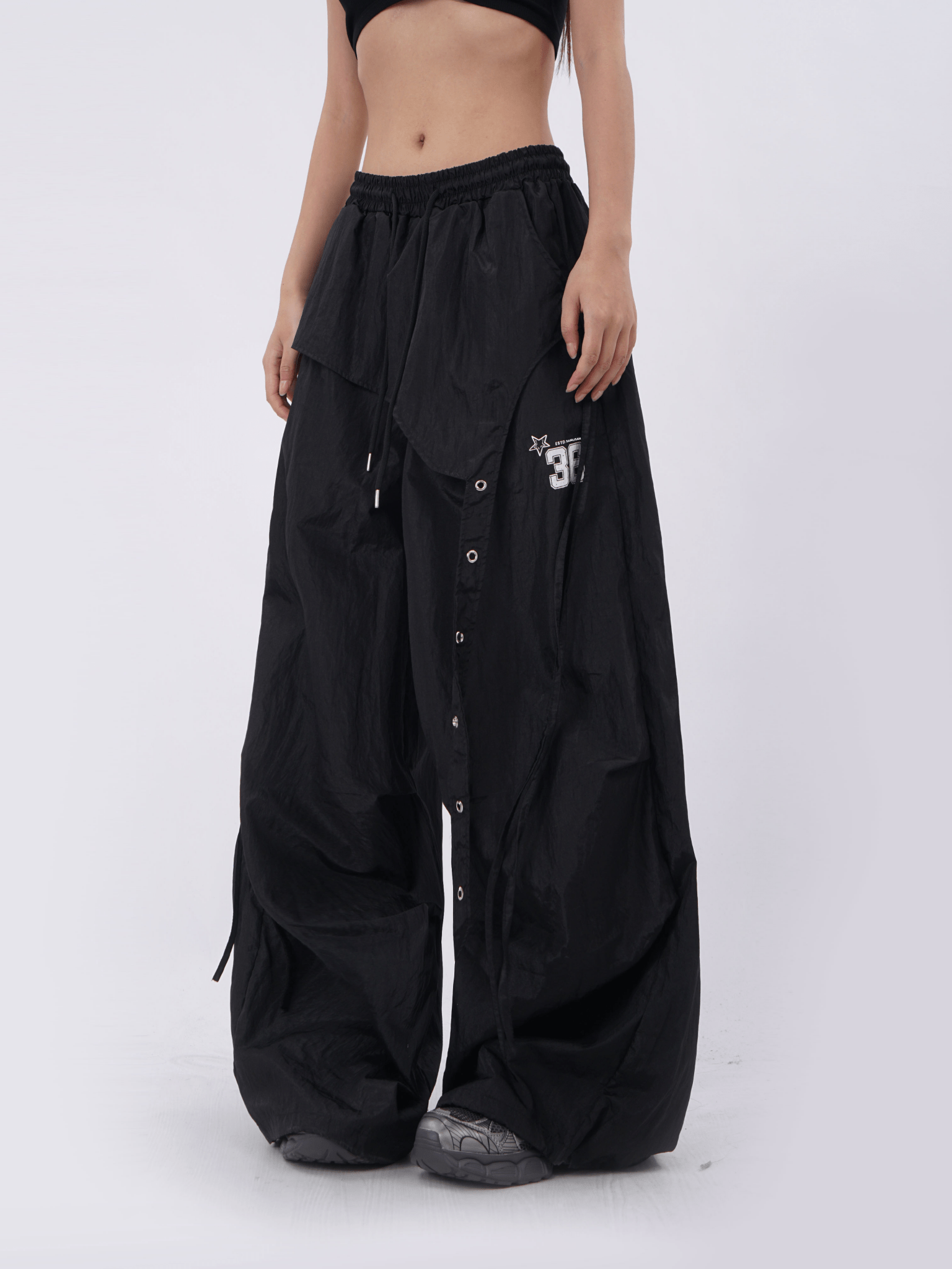 Retro Oversized Patchwork Utility Pants - COPPING THREADS - CT Select