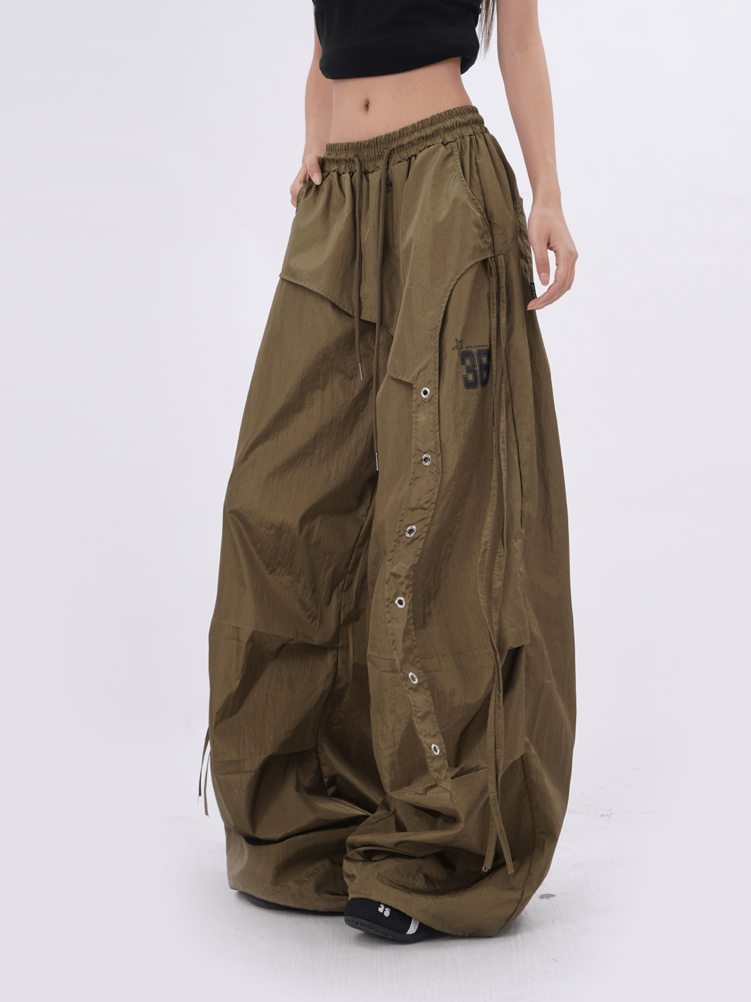 Retro Oversized Patchwork Utility Pants - COPPING THREADS - CT Select