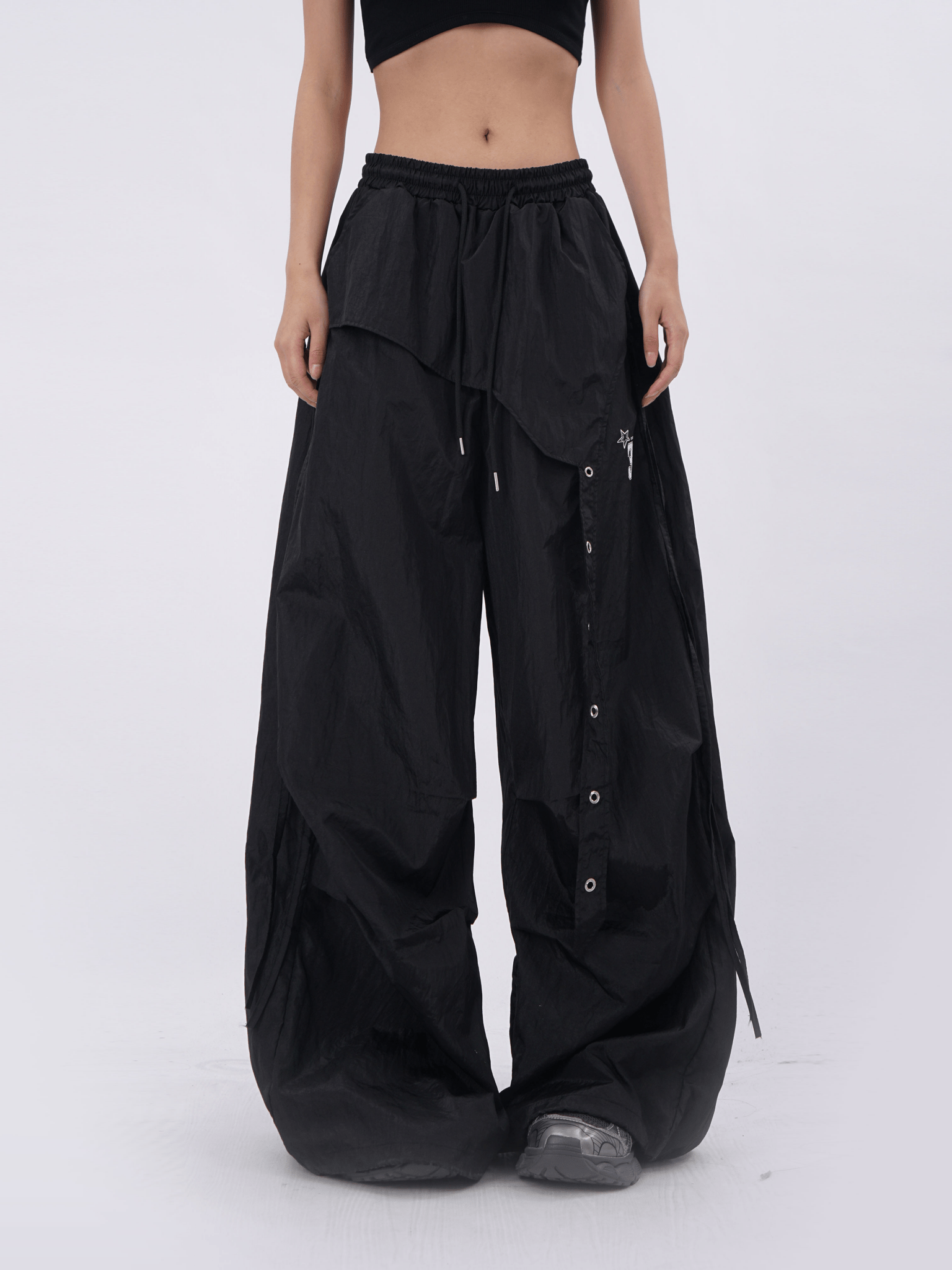 Retro Oversized Patchwork Utility Pants - COPPING THREADS - CT Select Main image