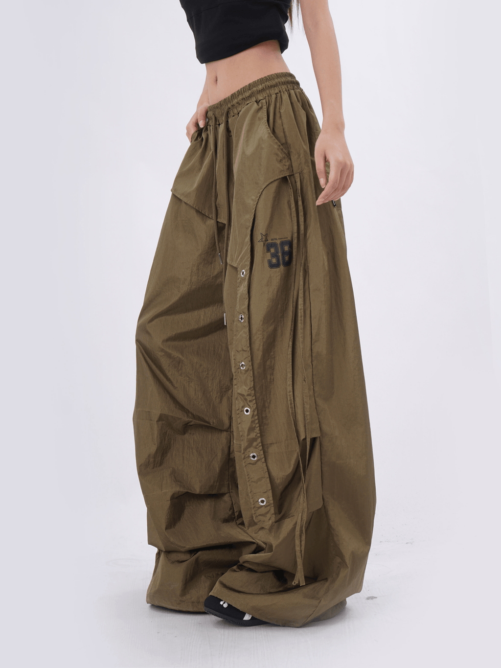 Retro Oversized Patchwork Utility Pants - COPPING THREADS - CT Select
