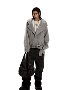 Retro Oversized Wool - Blend Hoodie Coat - COPPING THREADS - 0123Start