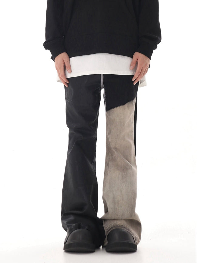 Retro Patchwork Flared Denim - COPPING THREADS - CHICISLAND Hover Image