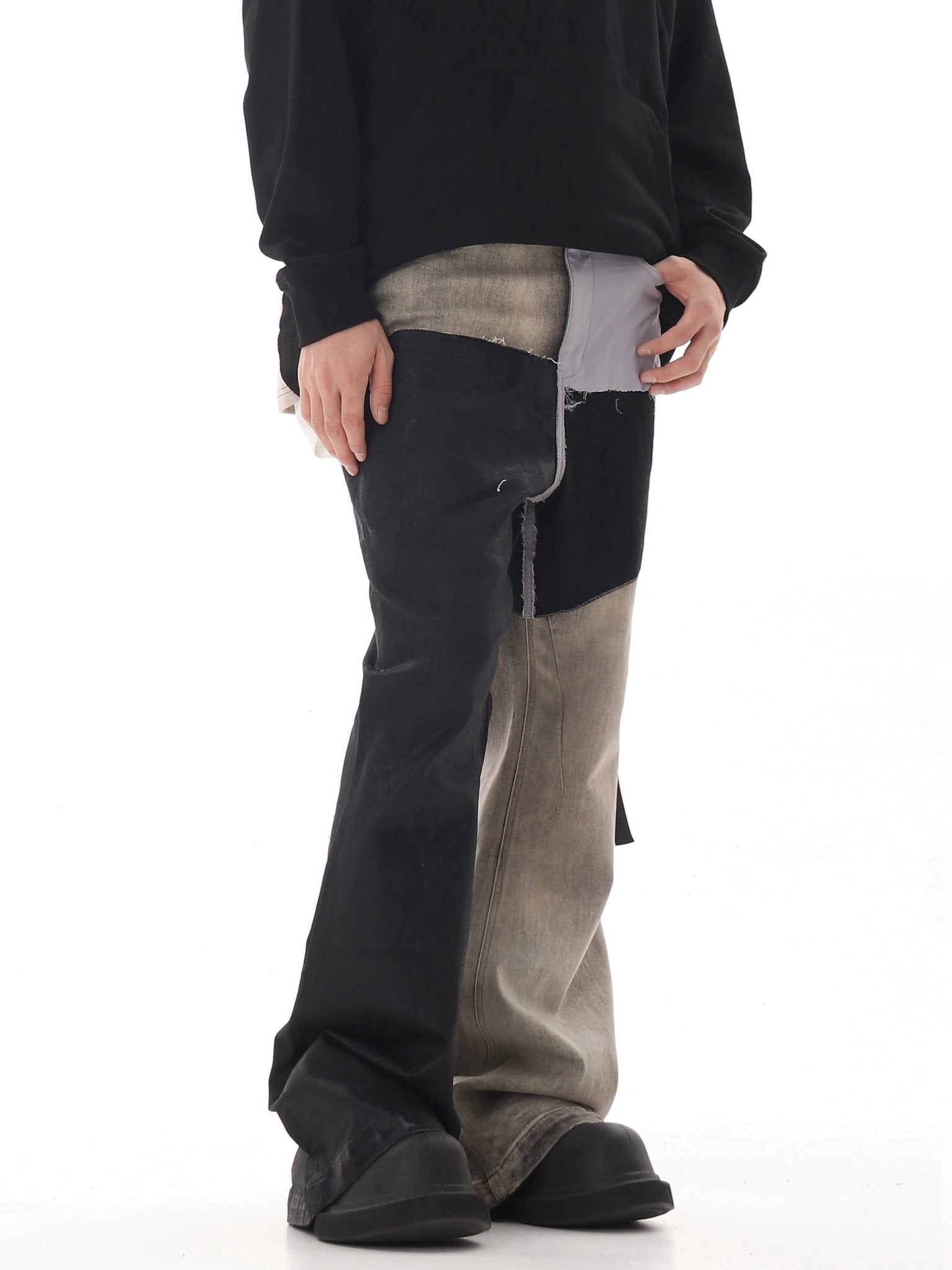 Retro Patchwork Flared Denim - COPPING THREADS - CHICISLAND