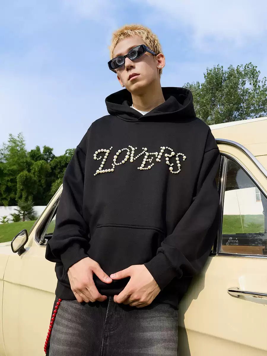 Retro Pearl Handwritten Oversized Hoodie - COPPING THREADS - Harsh and Cruel
