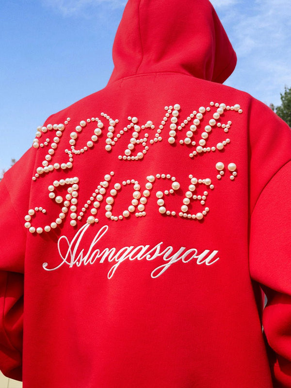 Retro Pearl Handwritten Oversized Hoodie - COPPING THREADS - Harsh and Cruel
