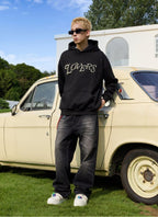 Retro Pearl Handwritten Oversized Hoodie - COPPING THREADS - Harsh and Cruel