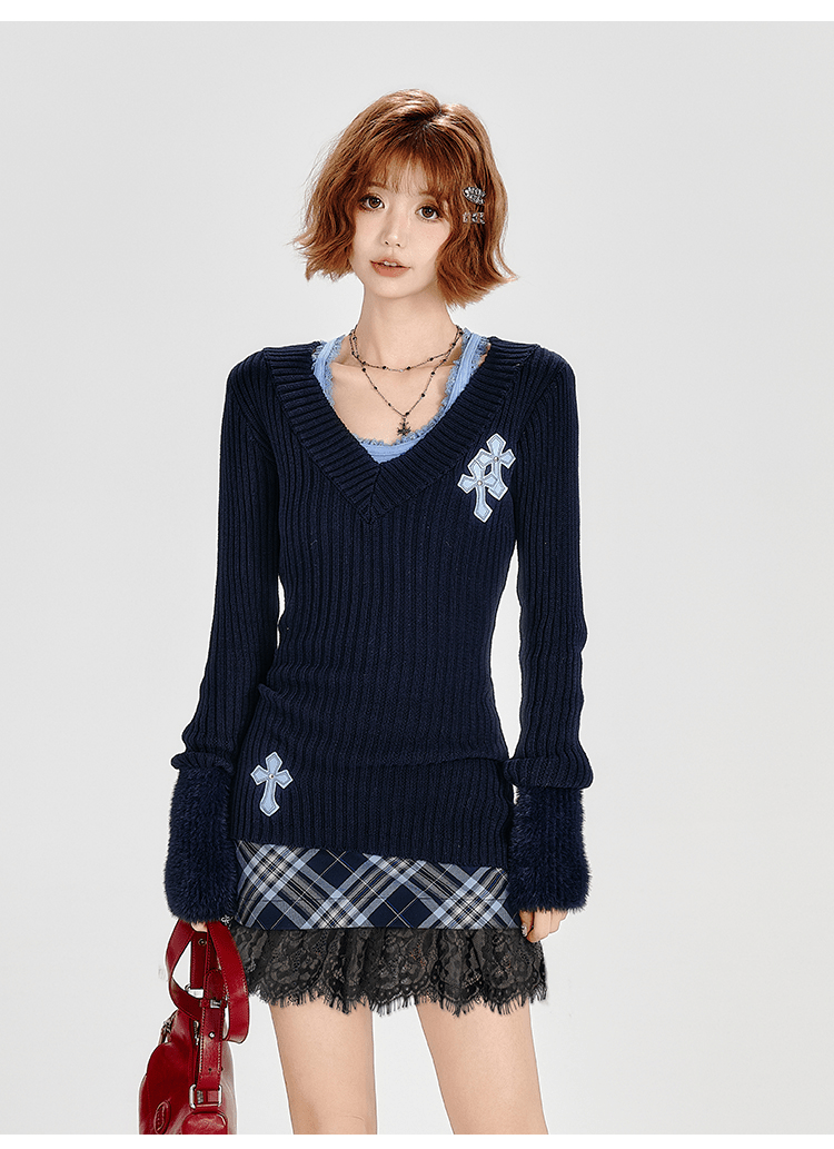 Retro Plaid Lace - Trimmed Mini Skirt - COPPING THREADS - CT Select