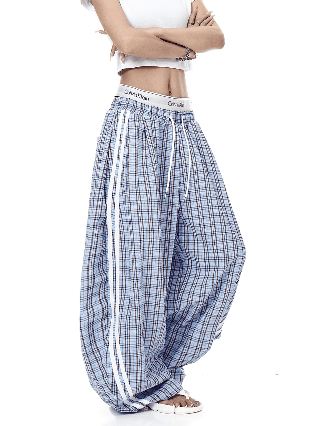 Retro Plaid Wide - Leg Jazz Pants - COPPING THREADS - CT Select