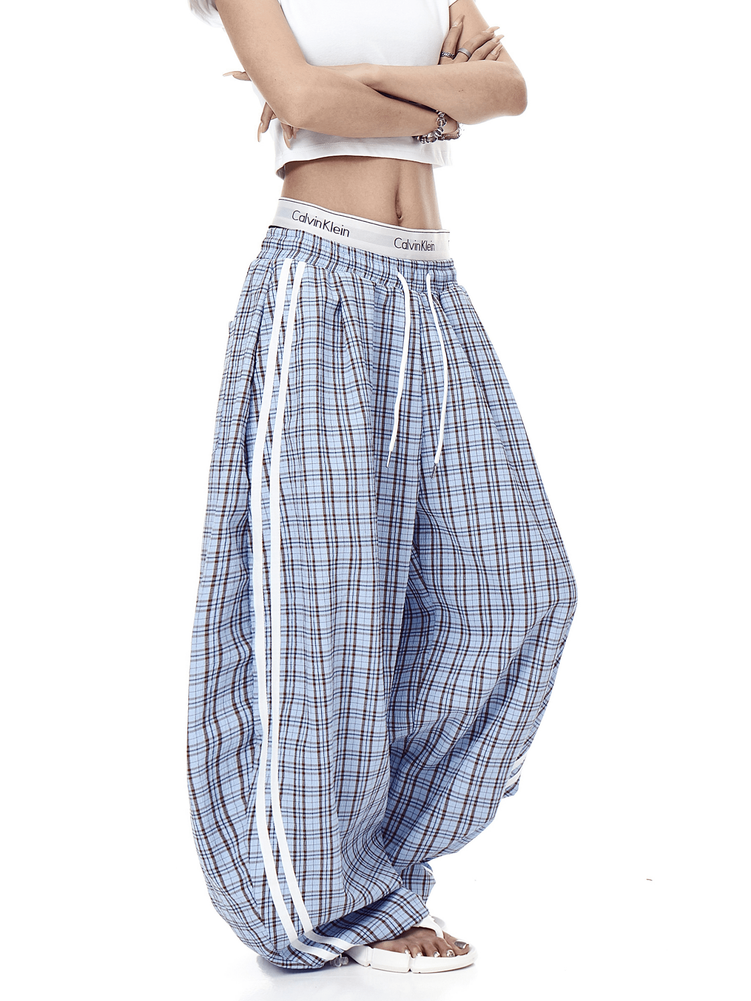 Retro Plaid Wide - Leg Jazz Pants - COPPING THREADS - CT Select