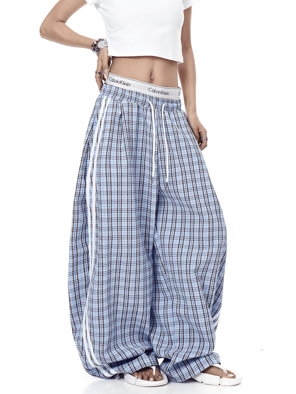 Retro Plaid Wide - Leg Jazz Pants - COPPING THREADS - CT Select