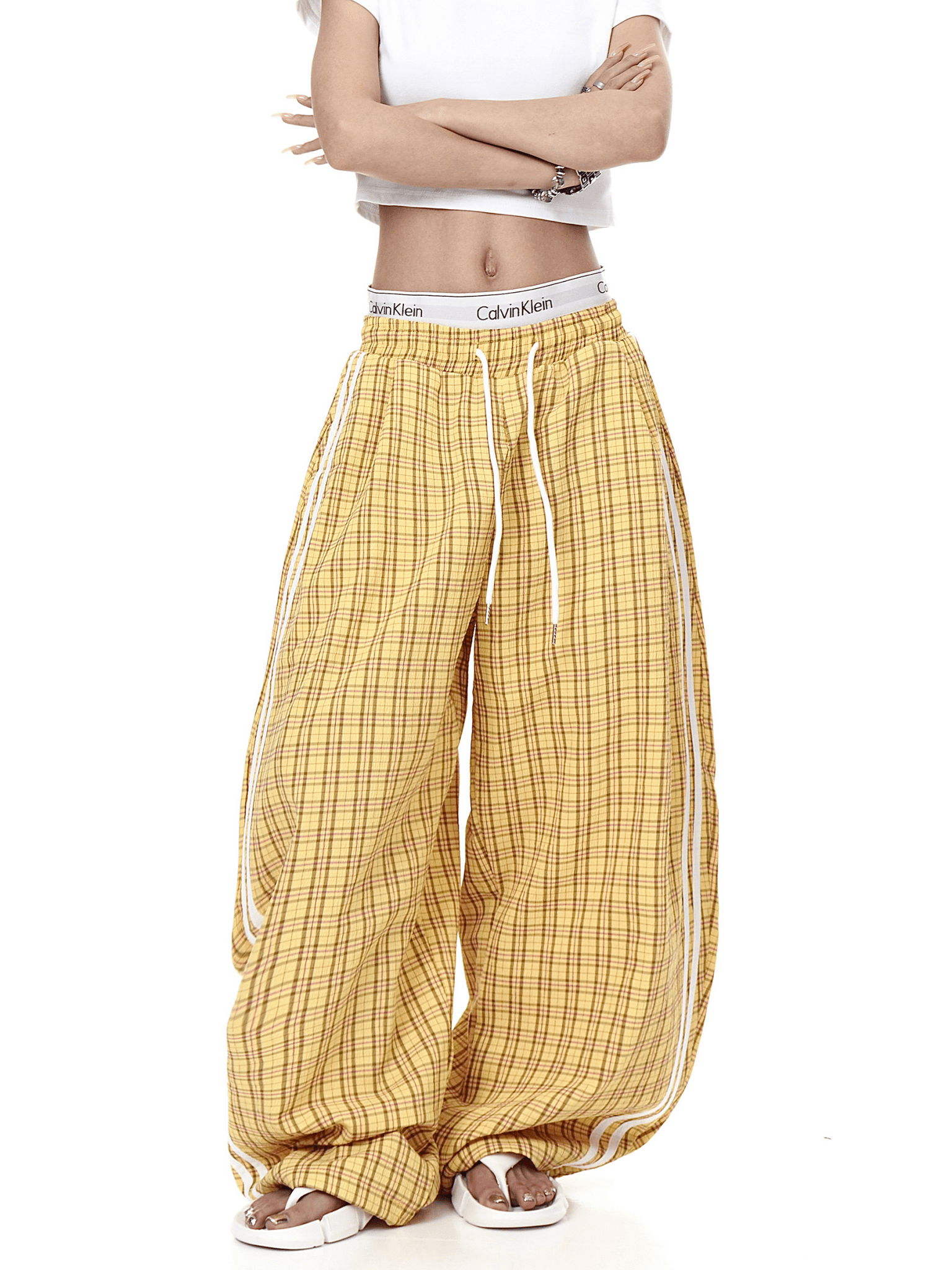 Retro Plaid Wide - Leg Jazz Pants - COPPING THREADS - CT Select