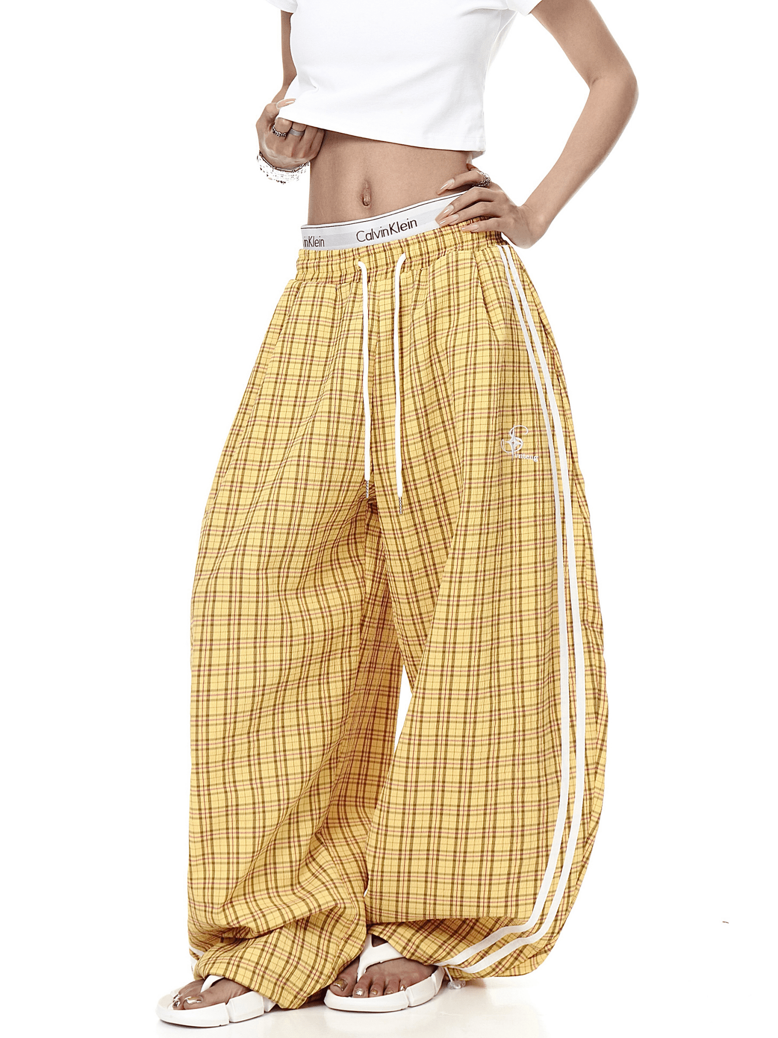 Retro Plaid Wide - Leg Jazz Pants - COPPING THREADS - CT Select