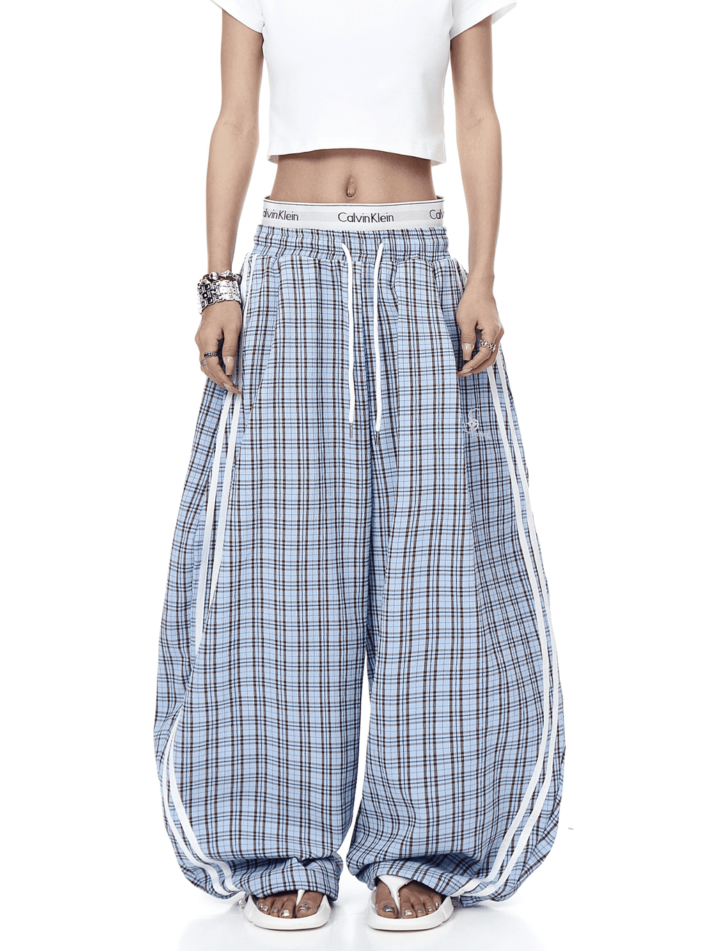 Retro Plaid Wide - Leg Jazz Pants - COPPING THREADS - CT Select