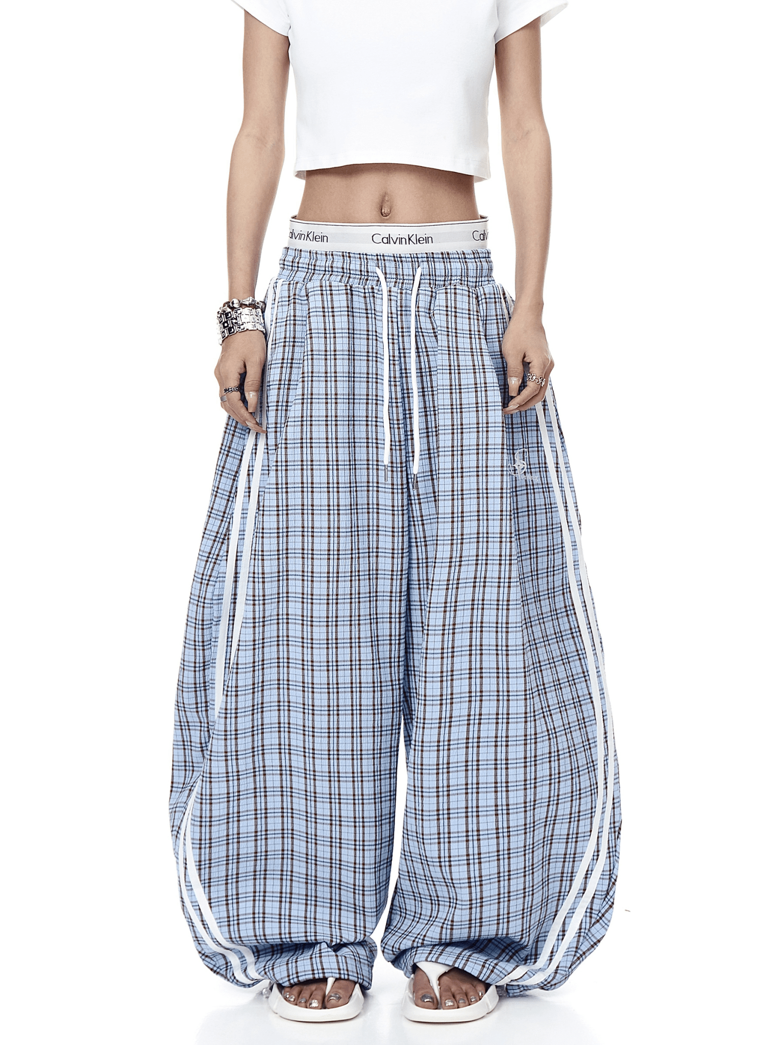Retro Plaid Wide - Leg Jazz Pants - COPPING THREADS - CT Select
