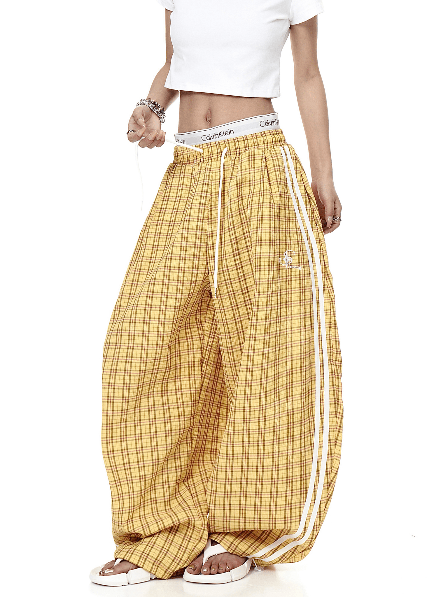 Retro Plaid Wide-Leg Jazz Pants Secondary image