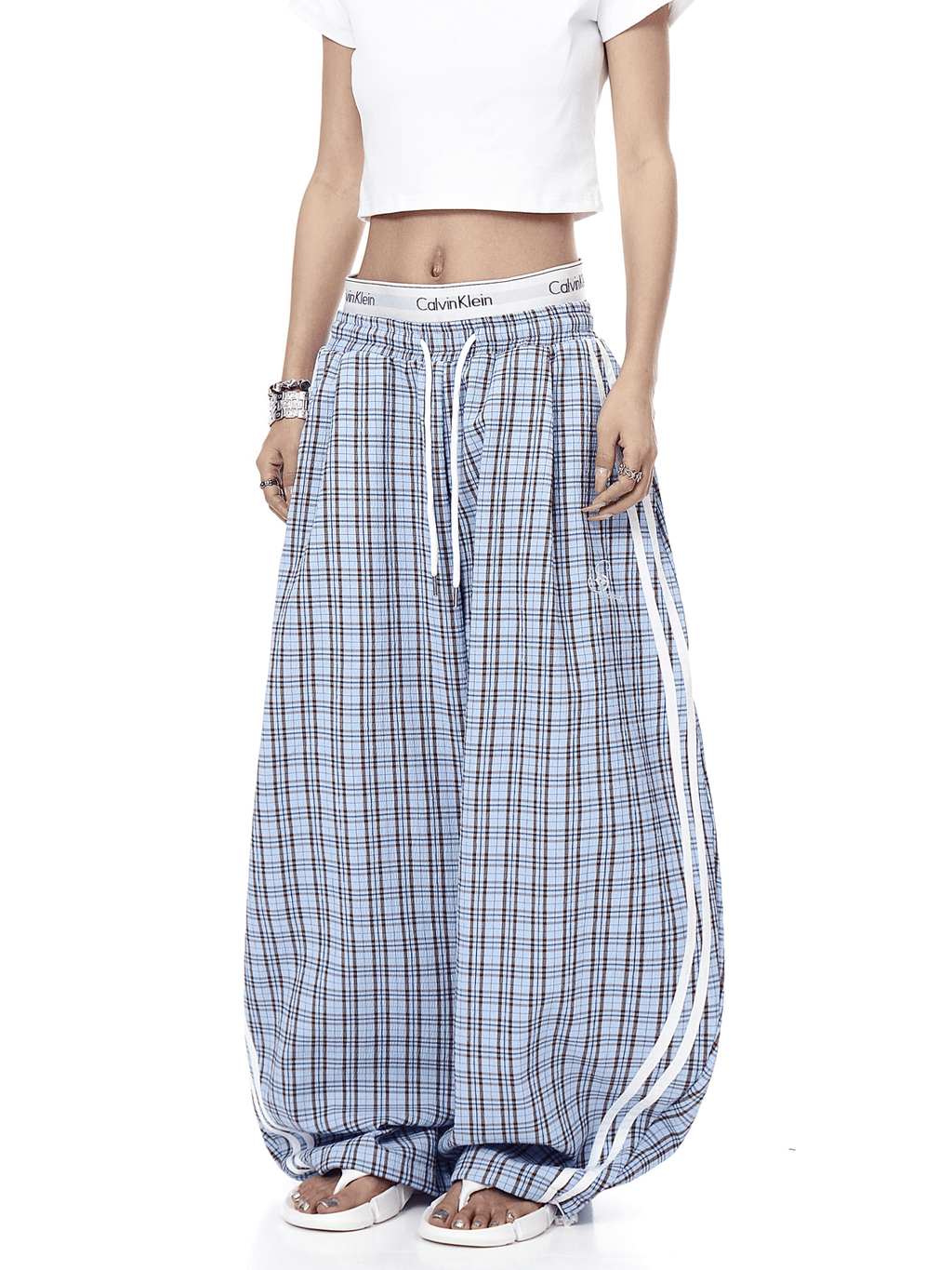 Retro Plaid Wide - Leg Jazz Pants - COPPING THREADS - CT Select