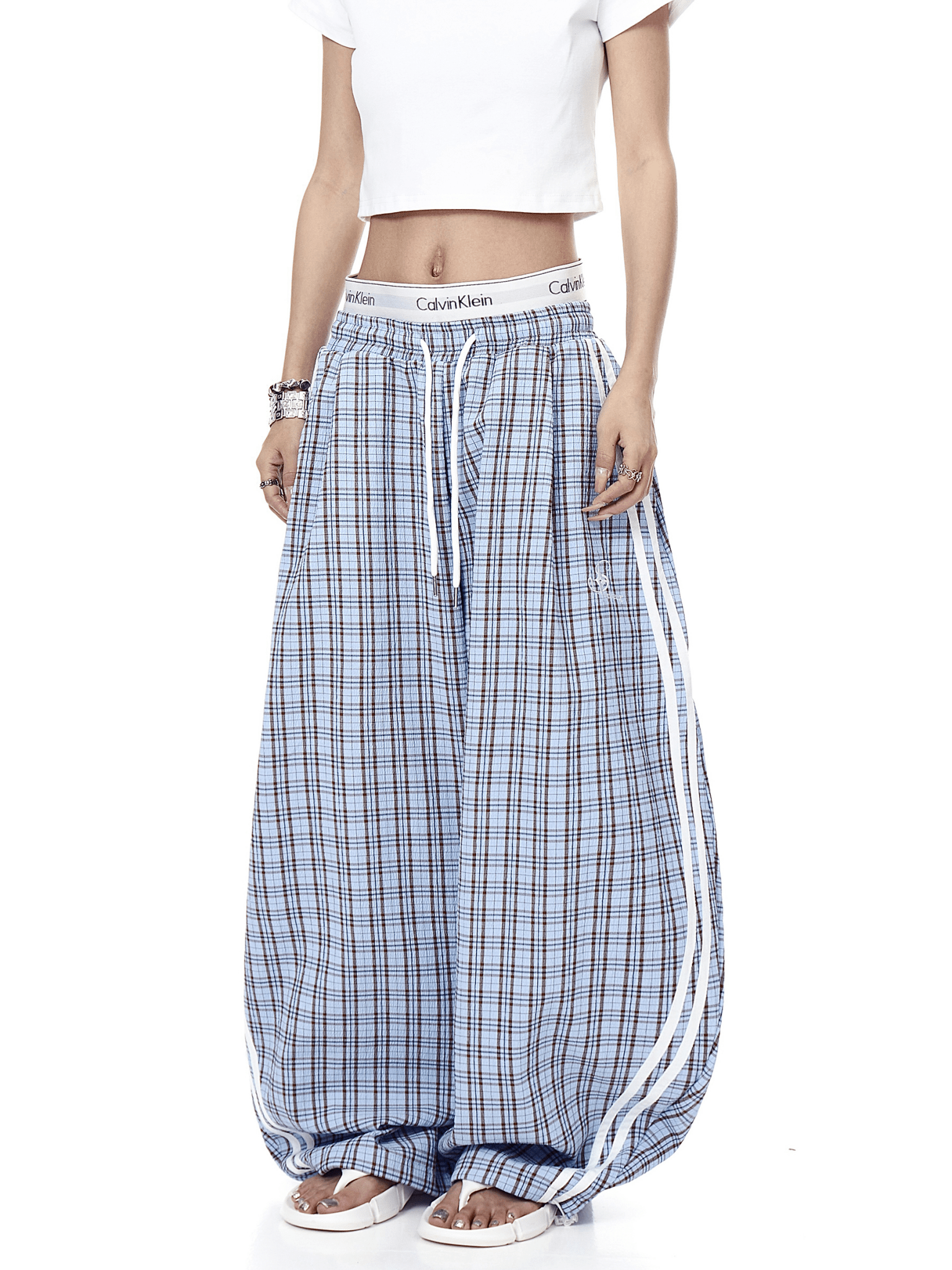 Retro Plaid Wide - Leg Jazz Pants - COPPING THREADS - CT Select