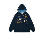 Retro Puppy Embroidered Zip Hoodie - COPPING THREADS - CT Coquette