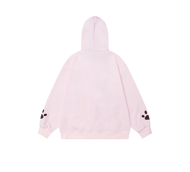 Retro Puppy Embroidered Zip Hoodie - COPPING THREADS - CT Coquette