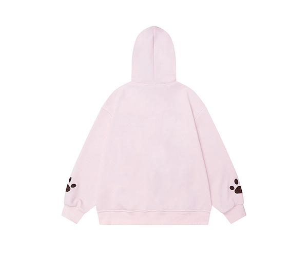 Retro Puppy Embroidered Zip Hoodie - COPPING THREADS - CT Coquette