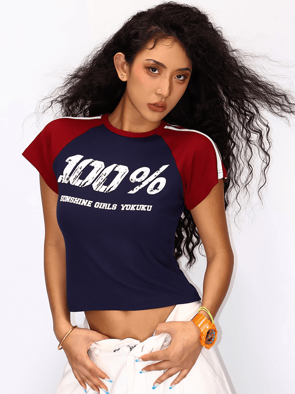 Retro Raglan Graphic Tee - COPPING THREADS - Yokuku