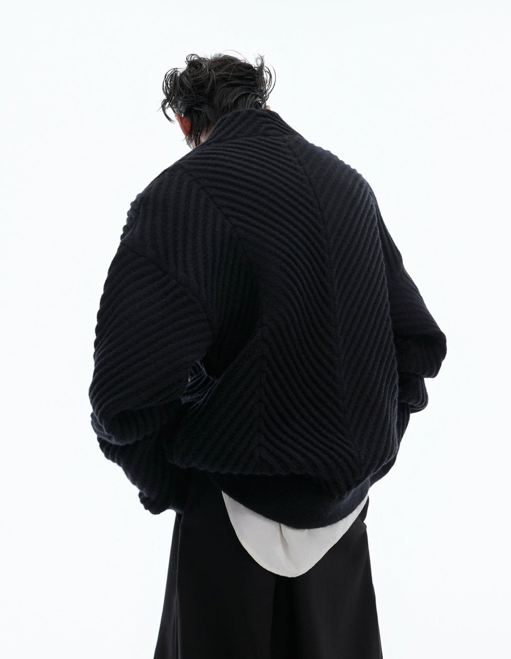 Retro Ribbed V - Neck Sweater - COPPING THREADS - ArguE CulturE