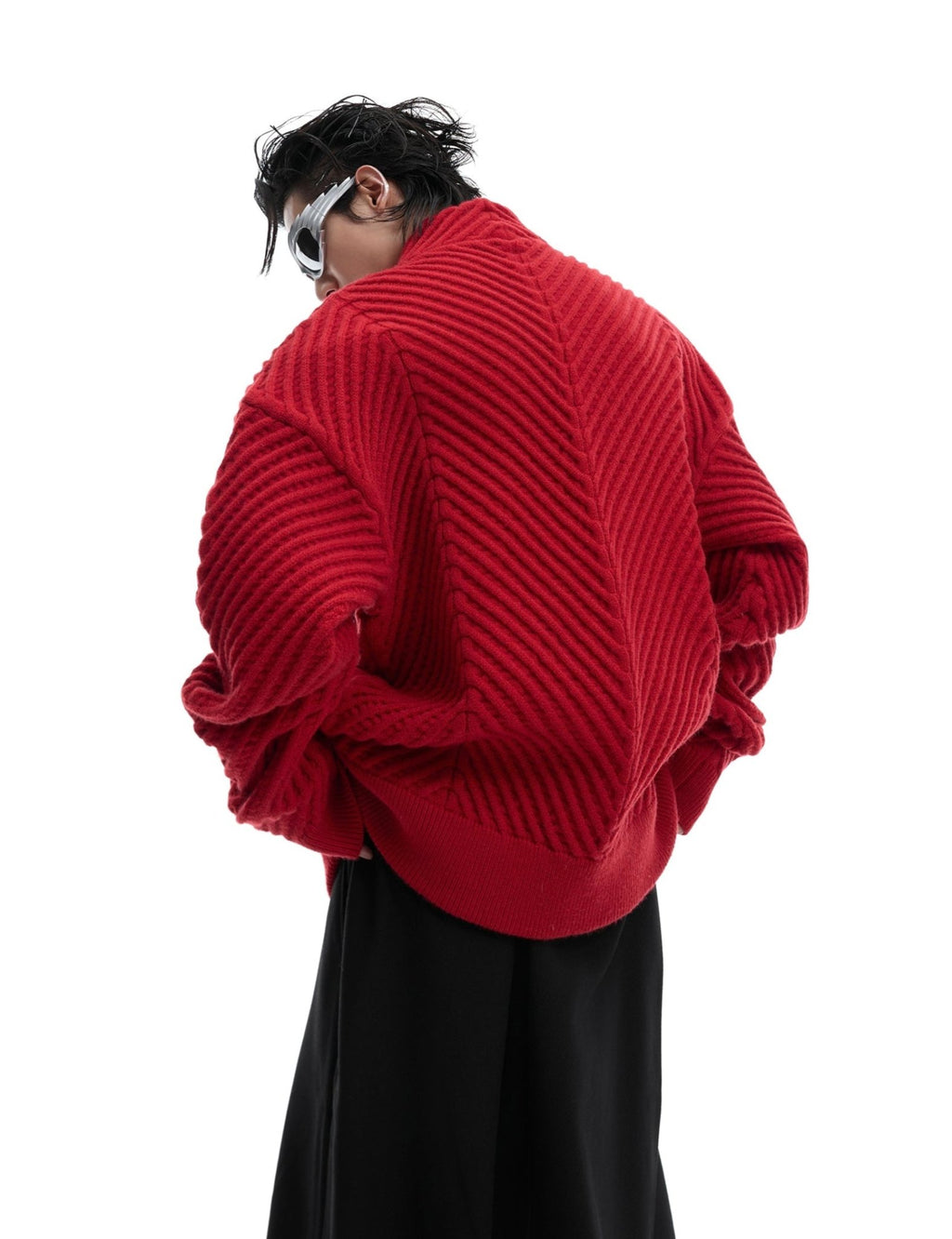 Retro Ribbed V - Neck Sweater - COPPING THREADS - ArguE CulturE