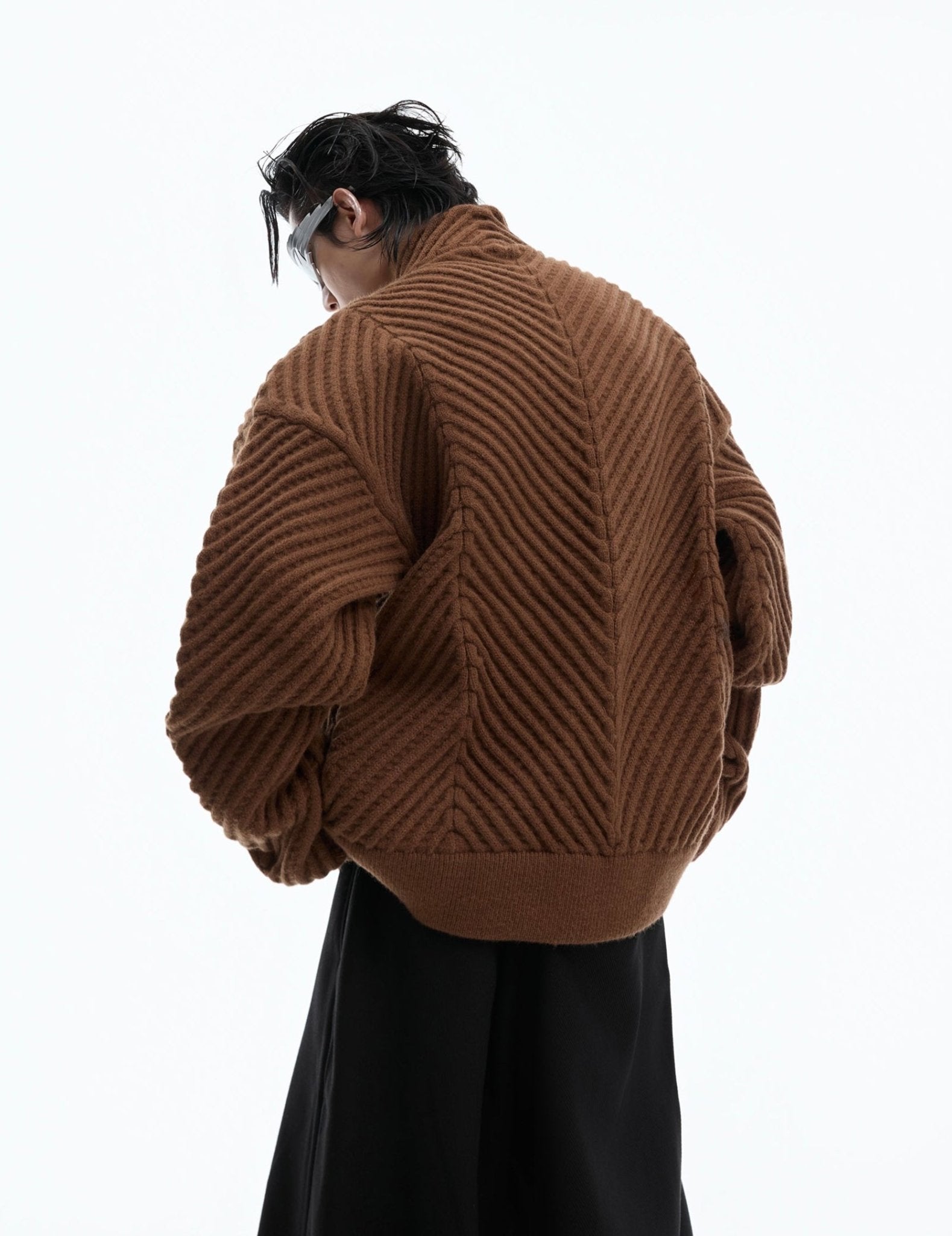 Retro Ribbed V - Neck Sweater - COPPING THREADS - ArguE CulturE