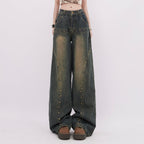 Retro Rivet - Embellished Wide - Leg Denim - COPPING THREADS - RAYOHOPP