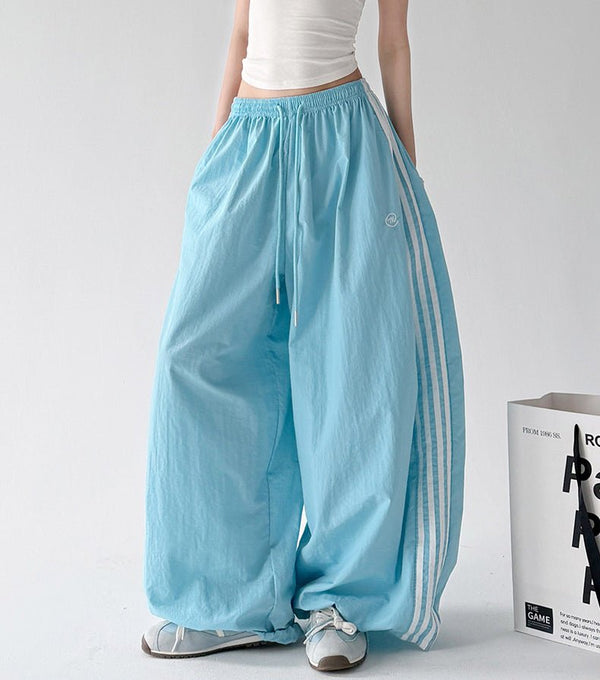 Retro Side-Stripe Wide-Leg Pants - CT66193 - COPPING THREADS - CT ORIGINALS