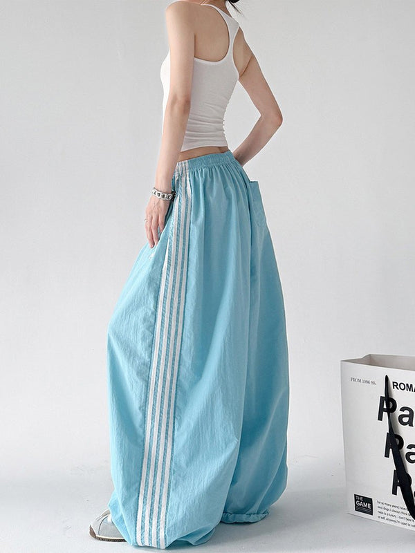 Retro Side-Stripe Wide-Leg Pants - CT66193 - COPPING THREADS - CT ORIGINALS