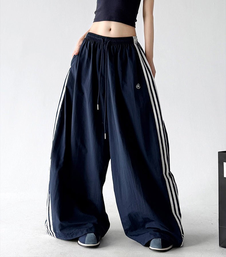 Retro Side-Stripe Wide-Leg Pants - CT66193 - COPPING THREADS - CT ORIGINALS