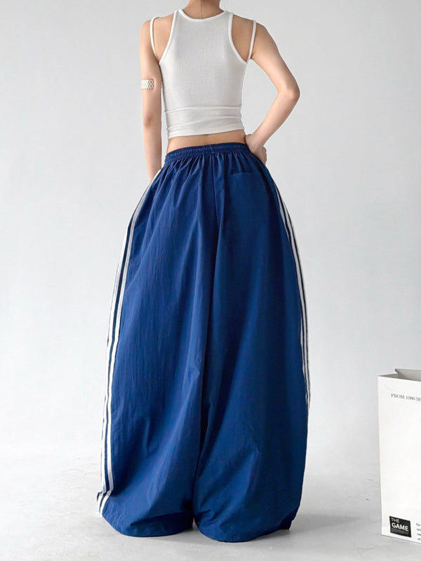 Retro Side-Stripe Wide-Leg Pants - CT66193 - COPPING THREADS - CT ORIGINALS